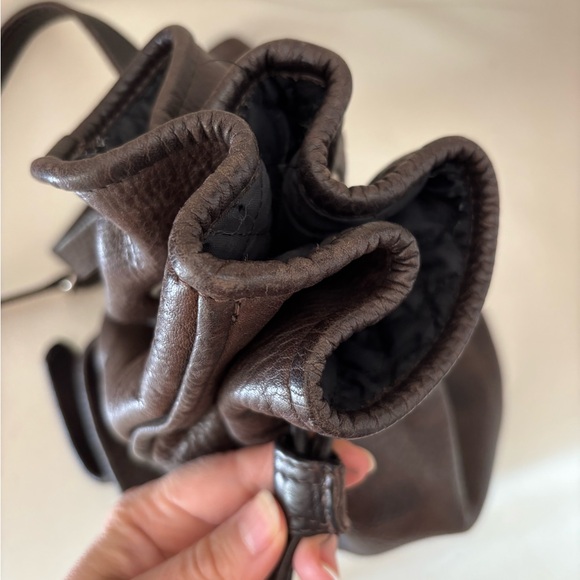 90’s Vintage Rugby North America (m0581) Brown Leather Backpack - Picture 6 of 8